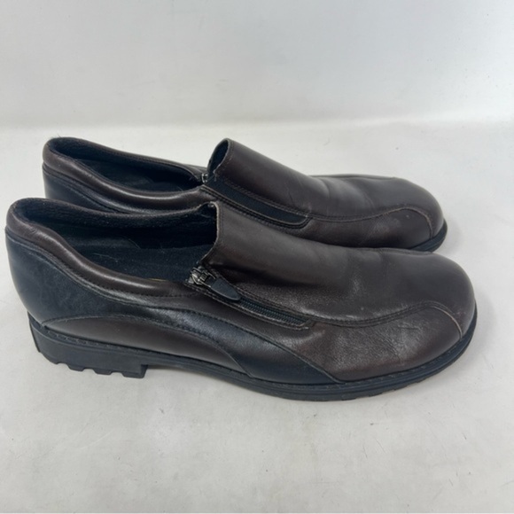 Munro brown leather zip loafers size 8.5 N - Picture 1 of 7